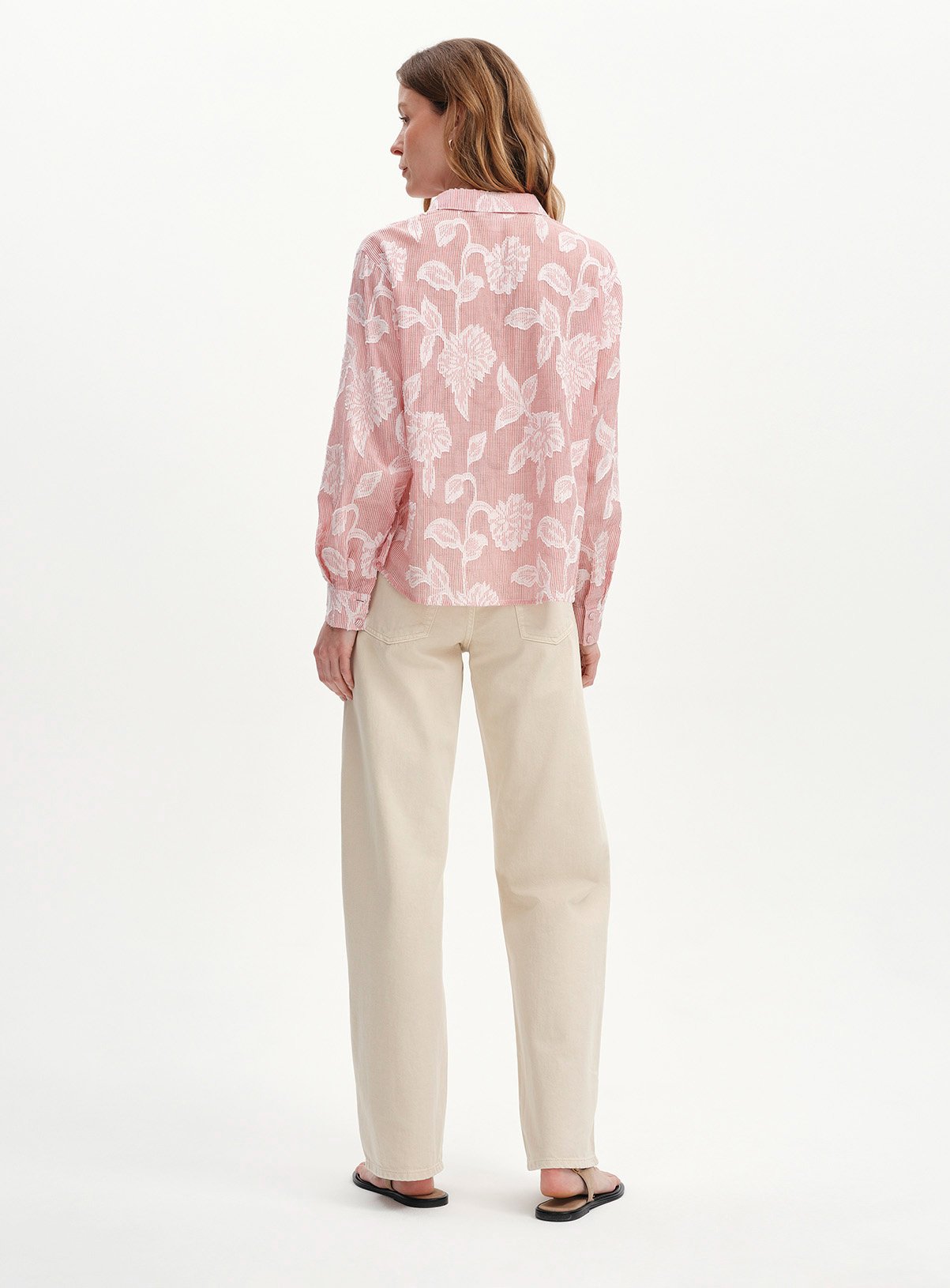 FINERY Heidi Floral Stripe Collared Blouse 20 - Image 6 thumbnail